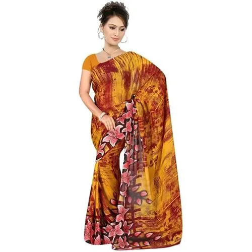 Glamorous Suredeal Georgette Printed Saree