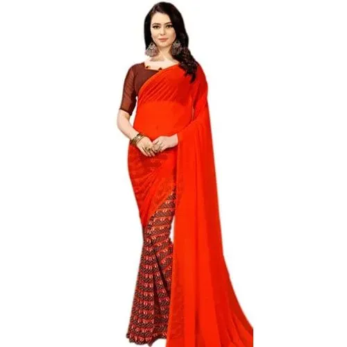 Classic Marble Chiffon Saree Designed in Multi-color