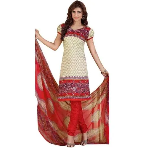Fascinating Printed Chiffon and Crepe Salwar Suit from Siya