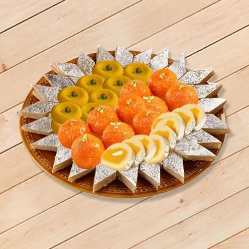 Enjoyable Sweets Platter 1kg from Bhikaram