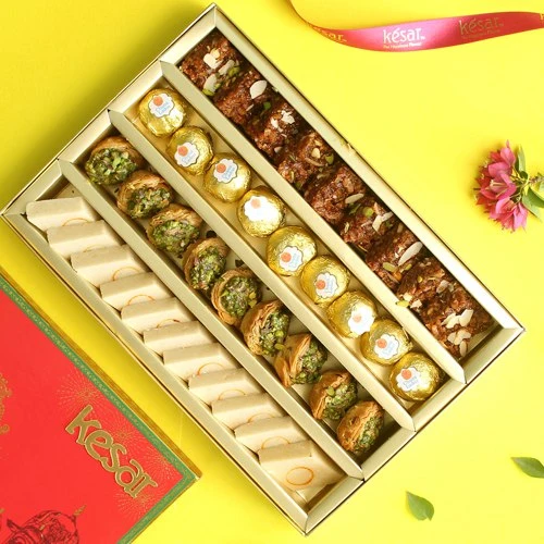 Irresistible Gift Box of Assorted Kesar Sweets