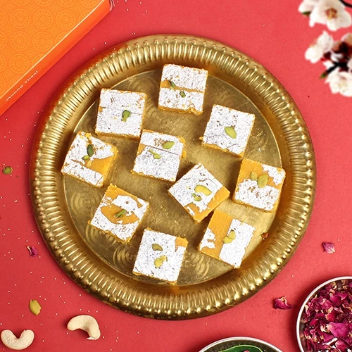 Marvelous Mohan Thal Mithai by Kesar