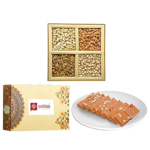Remarkable Horlicks Burfi from Estaa Sweets with Assorted Dry Fruits
