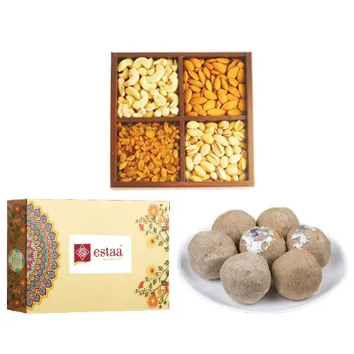 Gratifying Sunnundalu from Estaa Sweets with Mixed Dry Fruits