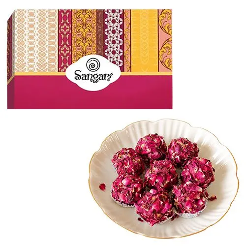 Remarkable Kaju Rose Laddu from Sangam Sweets	