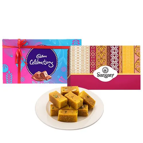 Remarkable Mysore Pak from Sangam Sweets with Cadbury Celebration