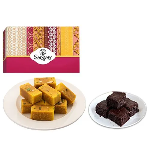 Yummy Mysore Pak from Sangam Sweets with Brownie