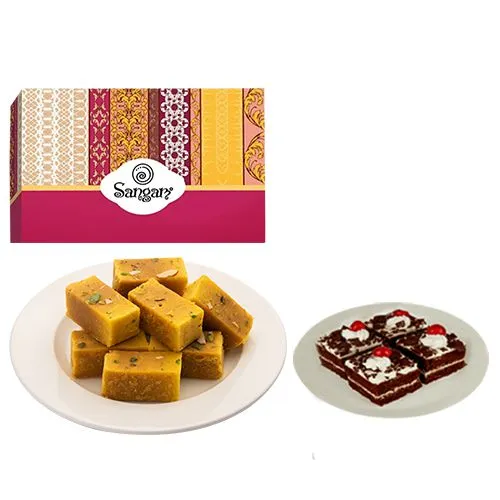 Amazing Mysore Pak from Sangam Sweets with Chocolate Pastry