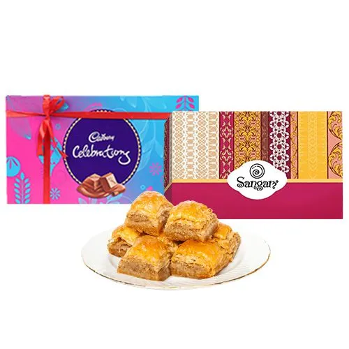 Extraordinary Desi Baklava from Sangam Sweets with Cadbury Celebration