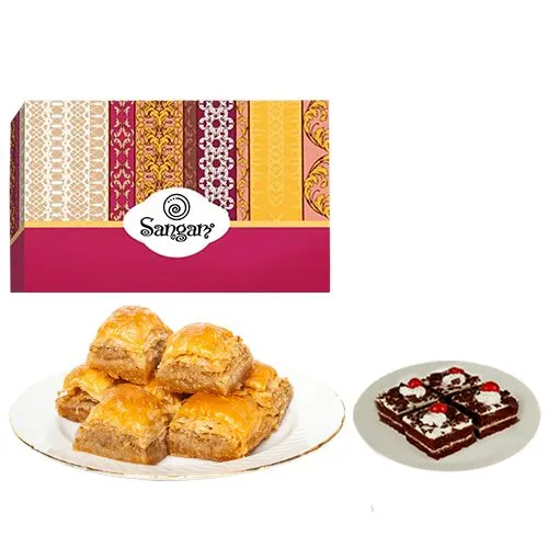 Mouth-Watering Desi Baklava from Sangam Sweets with Chocolate Pastry