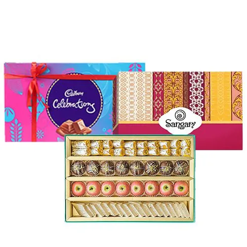 Toothsome Cashew Delight from Sangam Sweets with Cadbury Celebration