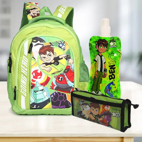 Mesmerizing Ben 10 School Utility Gift Hamper for Kids