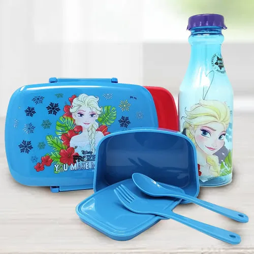 Delightful Disney Frozen Lunch Box n Water Bottle Set