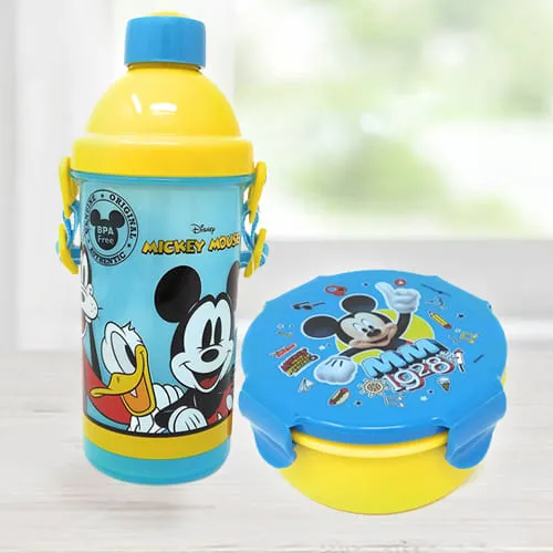 Amazing Mickey Mouse Sipper Bottle n Tiffin Box Budget Combo