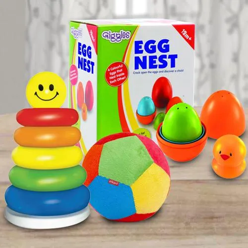 Remarkable Stacking Ring with Soft Ball N Nesting Eggs for Kids