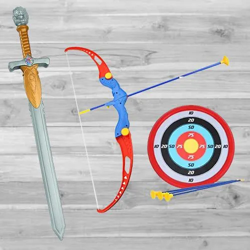 Exclusive Kids Archery Bow and Arrow Toy Set with Bahubali Sword