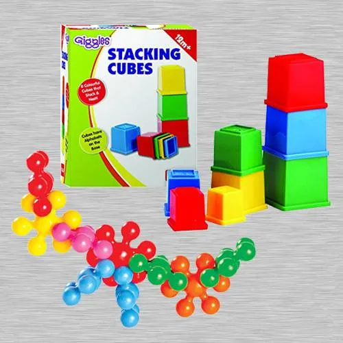 Exclusive Funskool Kiddy Star Links n Giggles Stacking Cubes