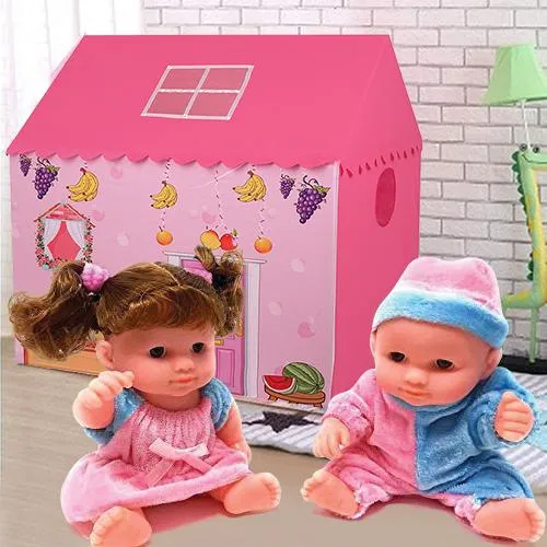 Playful My Tent House for Girls with a Doll Set