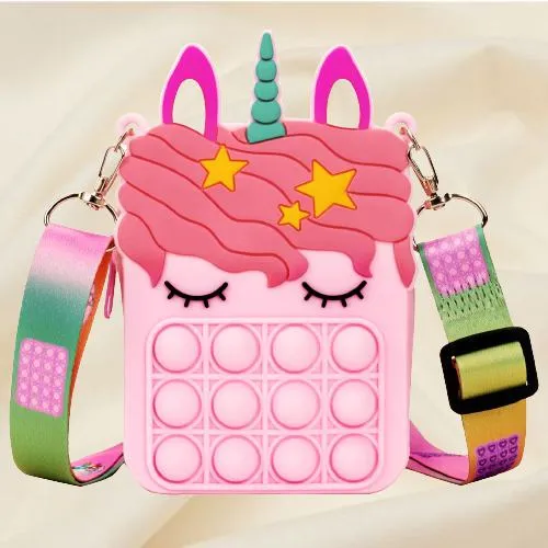 Fun Pop It Unicorn Sling Bag for Kids