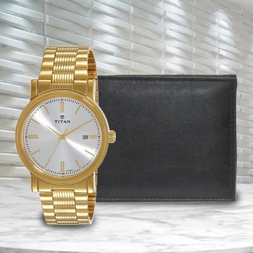 Remarkable Titan Watch with Richborn Wallet