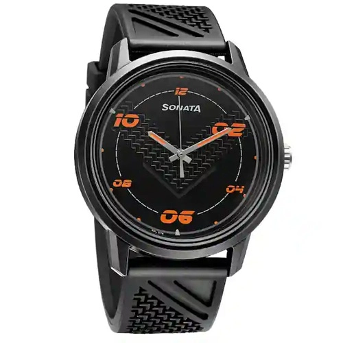 Gaudy Sonata Black Dial Analog Watch for Men