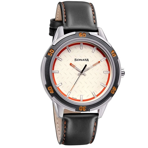 Eye-Catching Sonata Nxt Analog White Dial Mens Watch