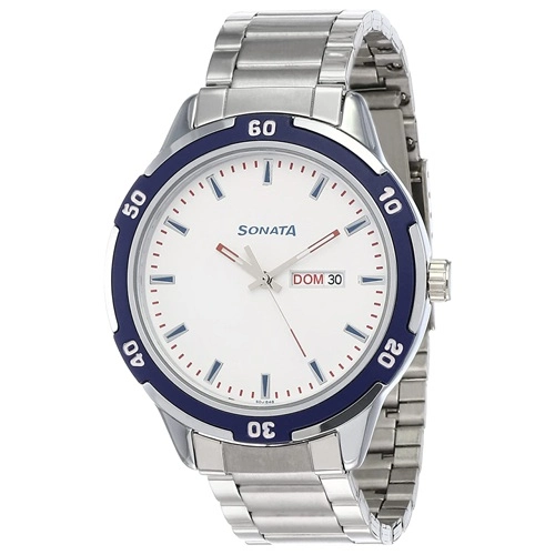 Elegant Sonata Nxt Analog White Dial Mens Watch