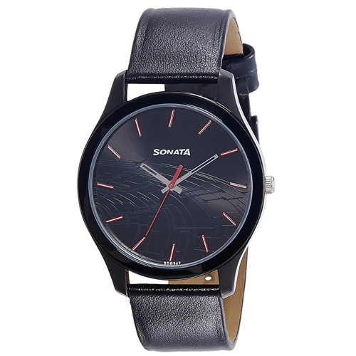 Smart Looking Sonata Analog Black Dial Mens Watch