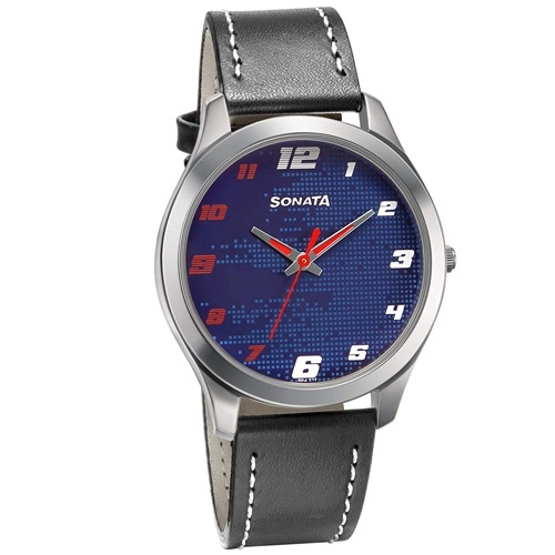 Exclusive Sonata Analog Blue Dial Mens Watch