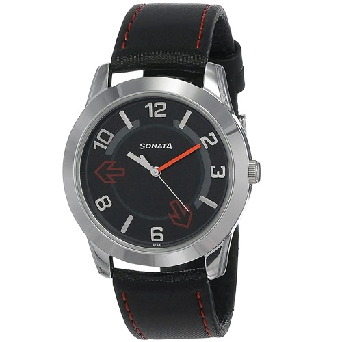 Remarkable Sonata Yuva Analog Black Dial Mens Watch