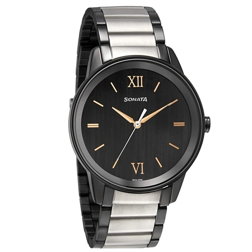 Eye-Catching Sonata Beyond Gold Mens Watch