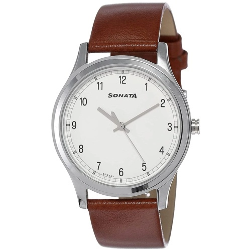 Impressionable Sonata Analog White Dial Mens Watch