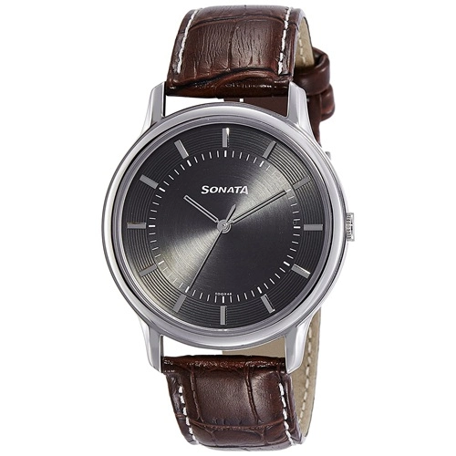 Beautiful Sonata Sleek Analog Grey Dial Mens Watch