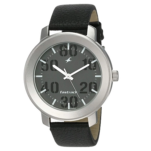 Fabulous  Casual Analog Grey Dial Mens Leather Watch