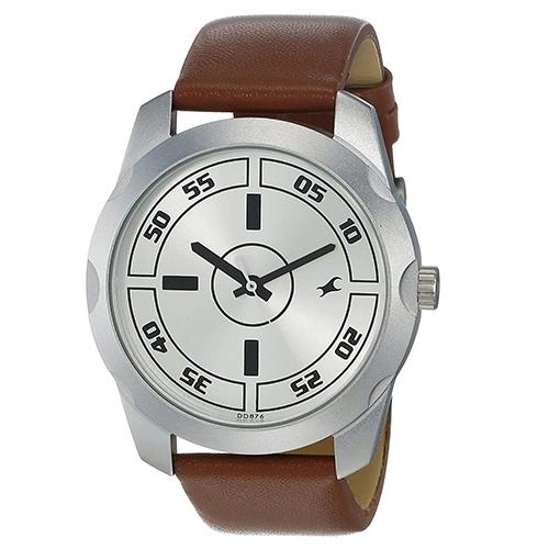 Jazzy Fastrack Casual Analog Silver Dial Watch for Men