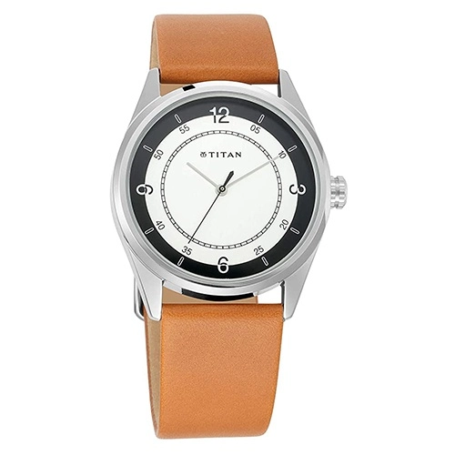 Stylish Titan Neo Black n White Dial Watch for Gents