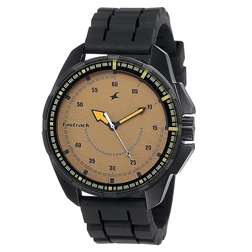 Marvelous Fastrack Commando Analog Brown Dial Gents Watch