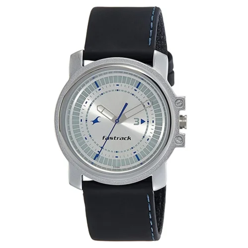 Elegant Fastrack Analog Silver Dial Gents Watch