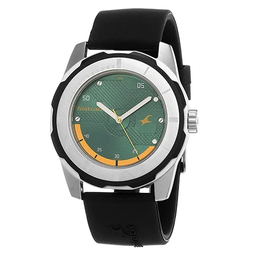 Fashionable Fastrack Economy 2013 Analog Green Dial Mens Watch