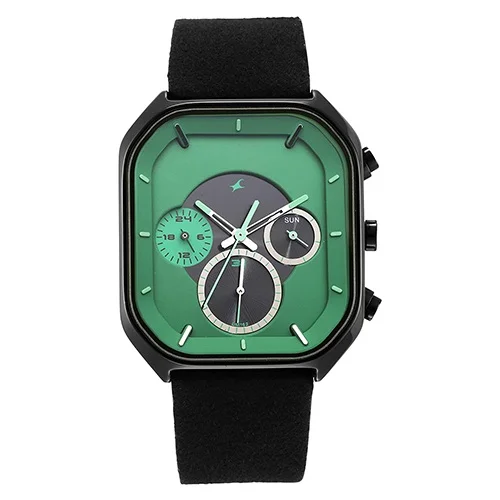 Exclusive Fastrack After Dark Analog Green Dial Gents Watch