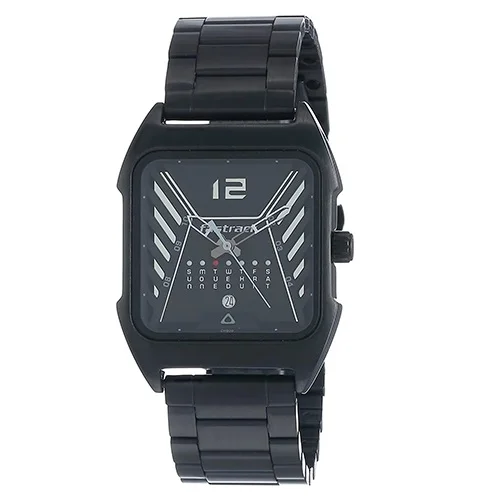 Fastrack full black watch shop