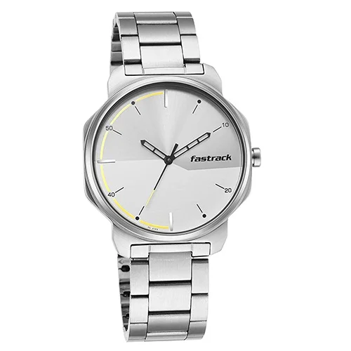 Classy Fastrack Casual Analog Silver Dial Gents Watch