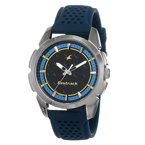 Designer Fastrack Sunburn Analog Multicolor Dial Mens Watch