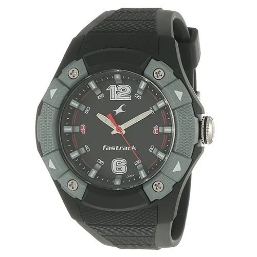 Elegant Fastrack Trendies Analog Black Dial Mens Watch