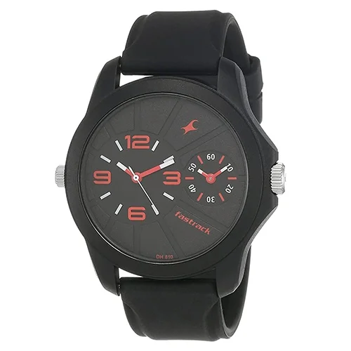 Beautiful Fastrack Two Timers Analog Black Dial Mens Watch