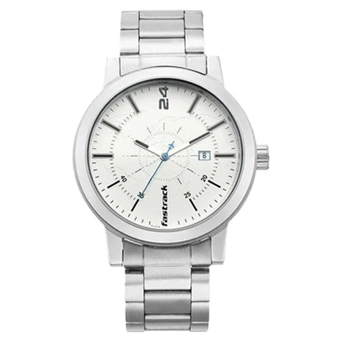Fashionable Fastrack Tripster Analog White Dial Gents Watch
