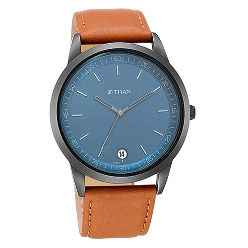 Analog Workwear Blue Dial Smart Mens Watch from Titan