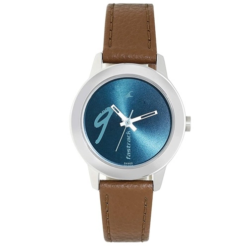 Fantastic  Tropical Waters Leather Strap Analog Womens Watch
