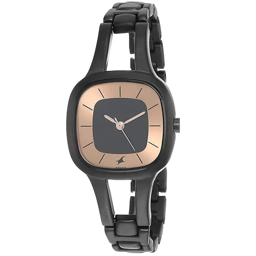 Classic Fastrack Analog Rose Gold Dial Womens Watch