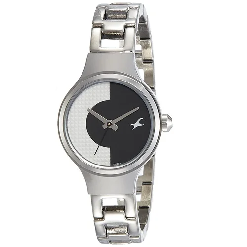 Designer Fastrack Round Black Dial Ladies Watch